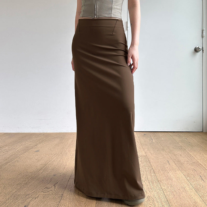 Damen Maxi-Skirt with elegant slit and softly flowing fabric Mirla-Eva Jonsson