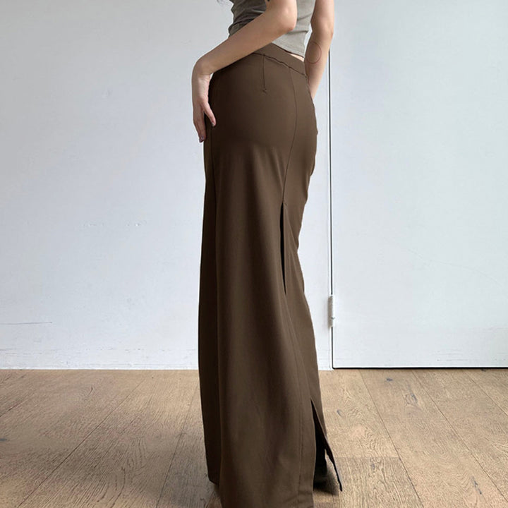 Damen Maxi-Skirt with elegant slit and softly flowing fabric Mirla-Eva Jonsson