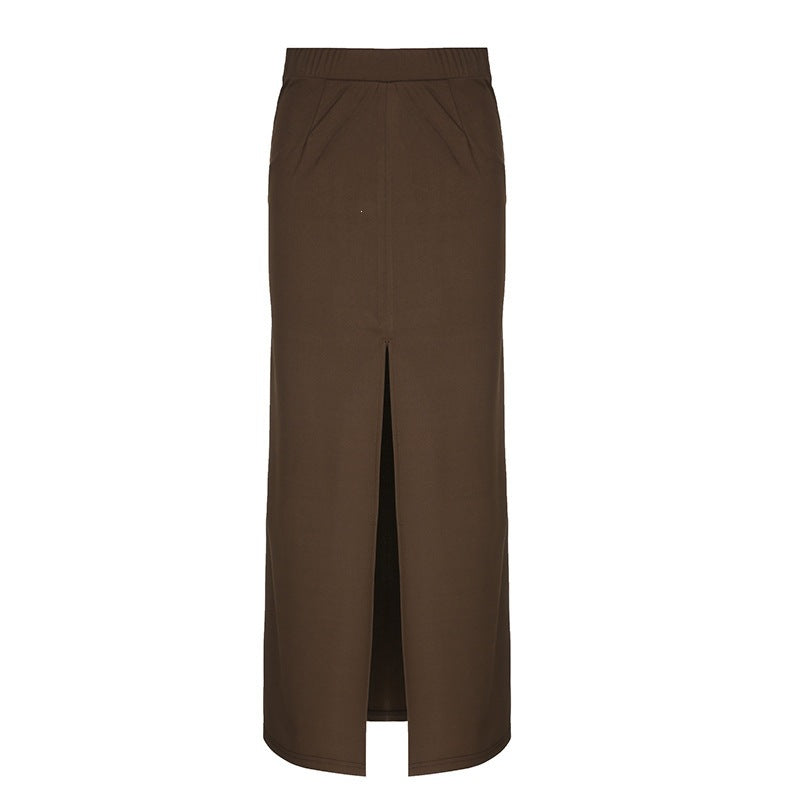 Damen Maxi-Skirt with elegant slit and softly flowing fabric Mirla-Eva Jonsson