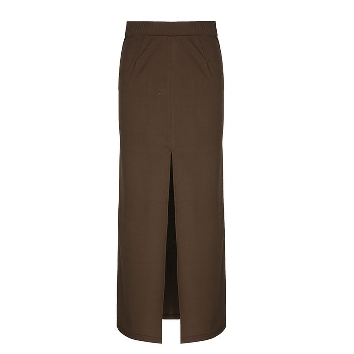 Damen Maxi-Skirt with elegant slit and softly flowing fabric Mirla-Eva Jonsson