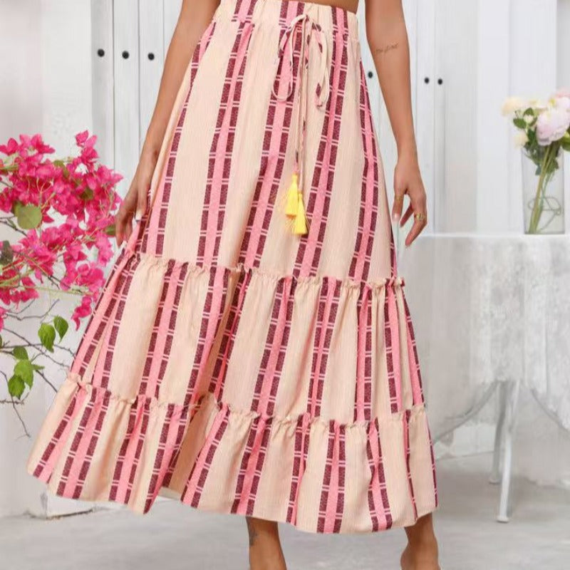 Damen Maxi-Skirt with voluminous ruffle details and ankle-length fit Mirla-Eva Jonsson