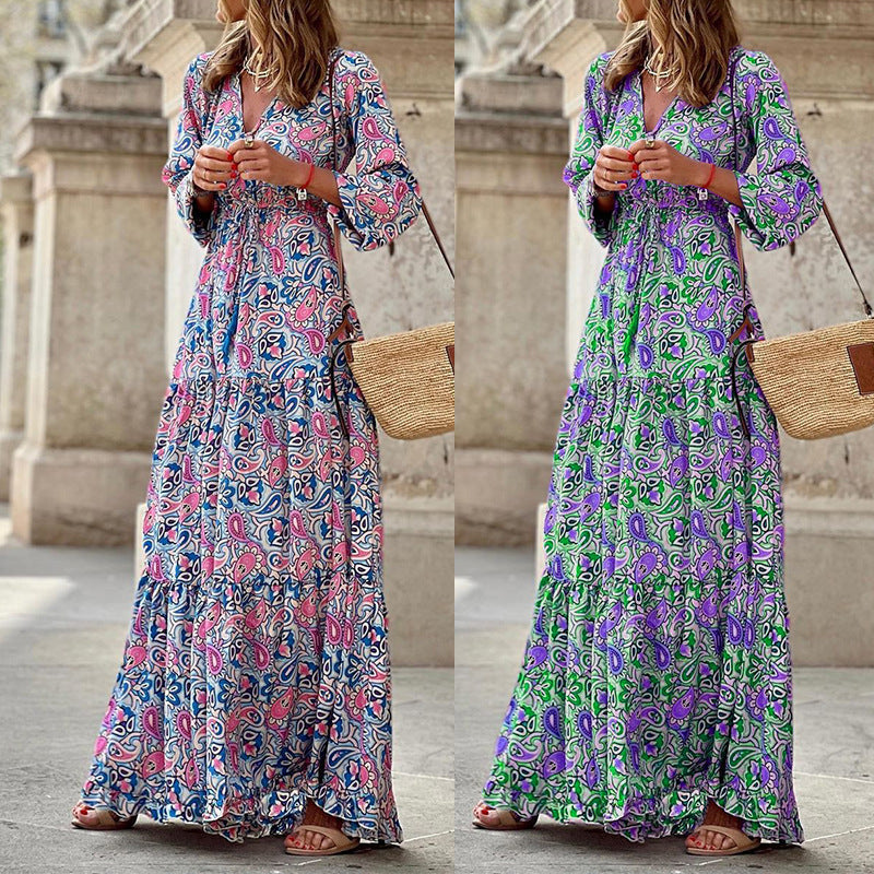 Damen Maxi-kjol i romantisk paisley-mönster Eva Jonsson-Eva Jonsson