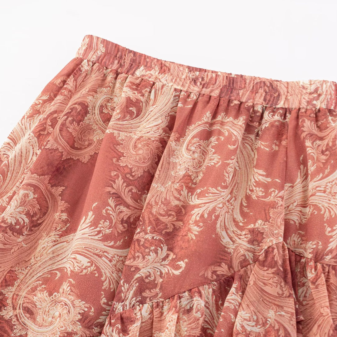 Damen Maxi-kjol med voluminöst lagerdesign Mirla-Eva Jonsson