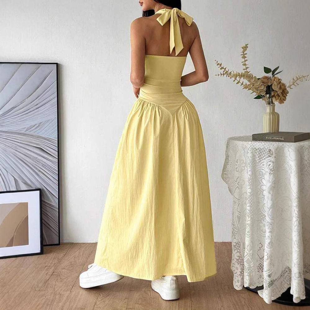 Damen Maxi-klänning med bärlös design och voluminös kjol Eva Jonsson-Eva Jonsson