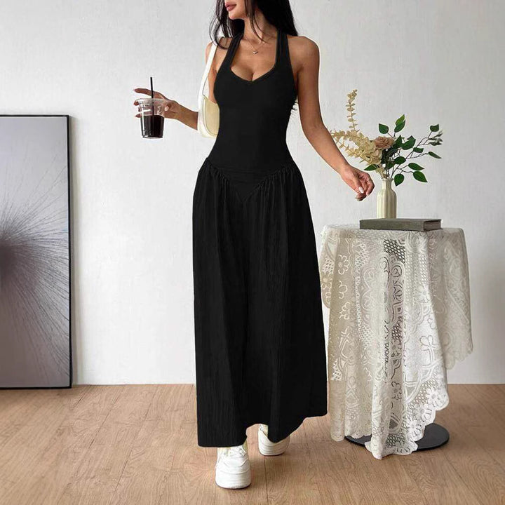 Damen Maxi-klänning med bärlös design och voluminös kjol Eva Jonsson-Eva Jonsson