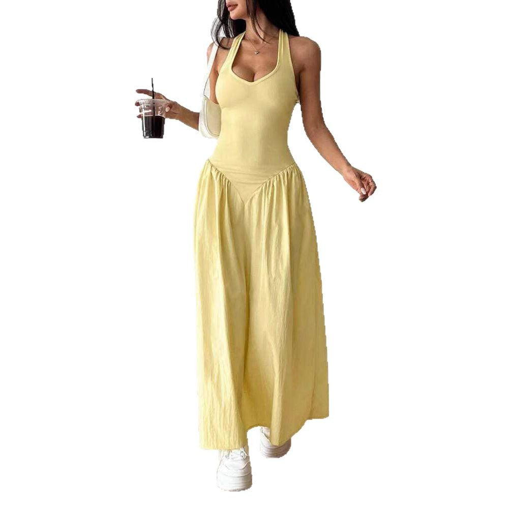 Damen Maxi-klänning med bärlös design och voluminös kjol Eva Jonsson-Eva Jonsson