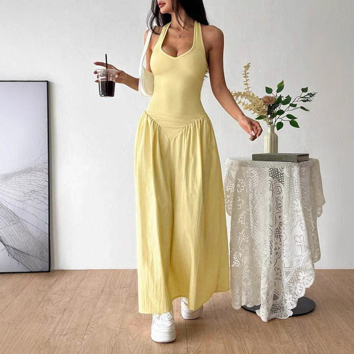 Damen Maxi-klänning med bärlös design och voluminös kjol Eva Jonsson-Eva Jonsson