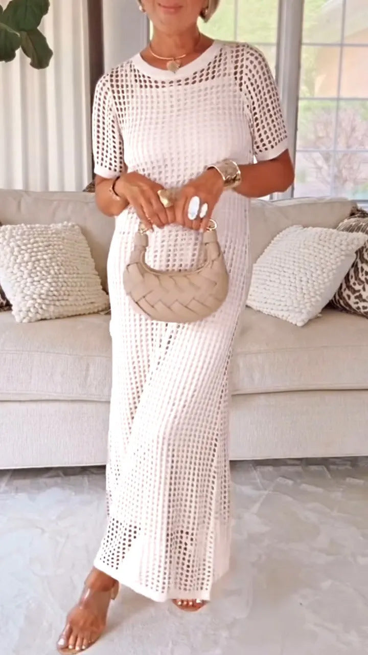 Damen Maxiklänning med grafiskt nätdesign Mirla-Eva Jonsson
