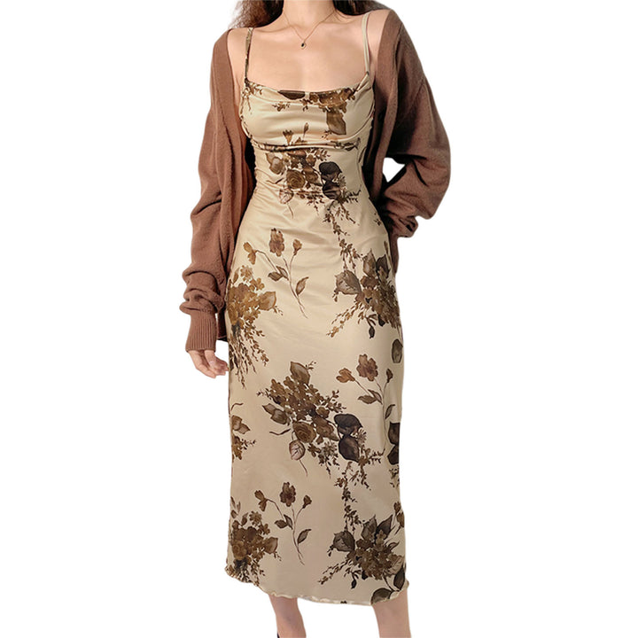 Damen Maxikleid med elegant blommönster Design Mirla-Eva Jonsson