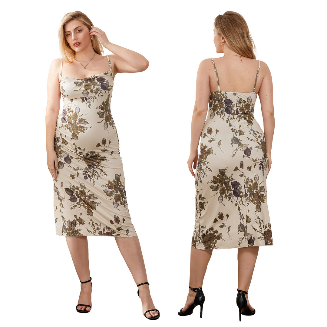 Damen Maxikleid med elegant blommönster Design Mirla-Eva Jonsson