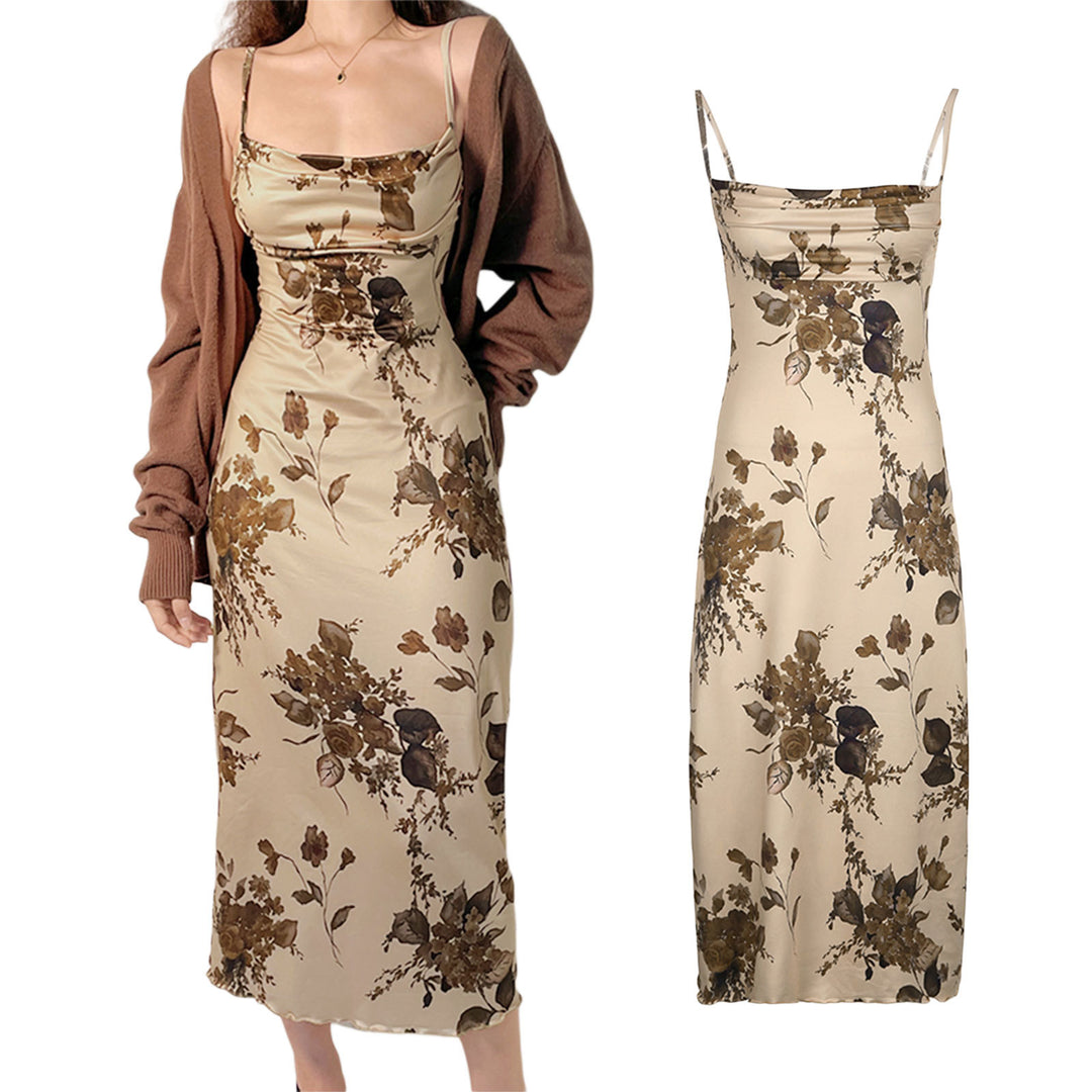 Damen Maxikleid med elegant blommönster Design Mirla-Eva Jonsson