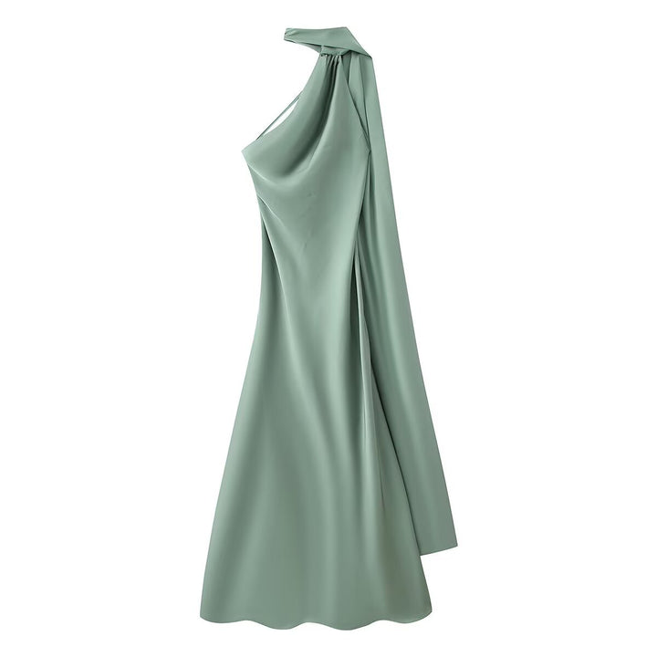 Damen Maxikleid mit elegantem Halterneck und fließendem Schnitt Mirla-Eva Jonsson