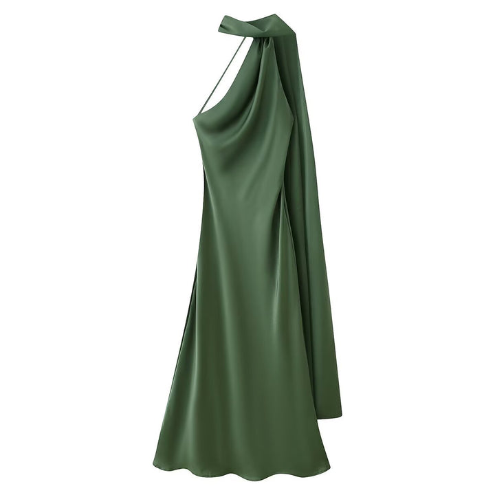 Damen Maxikleid mit elegantem Halterneck und fließendem Schnitt Mirla-Eva Jonsson