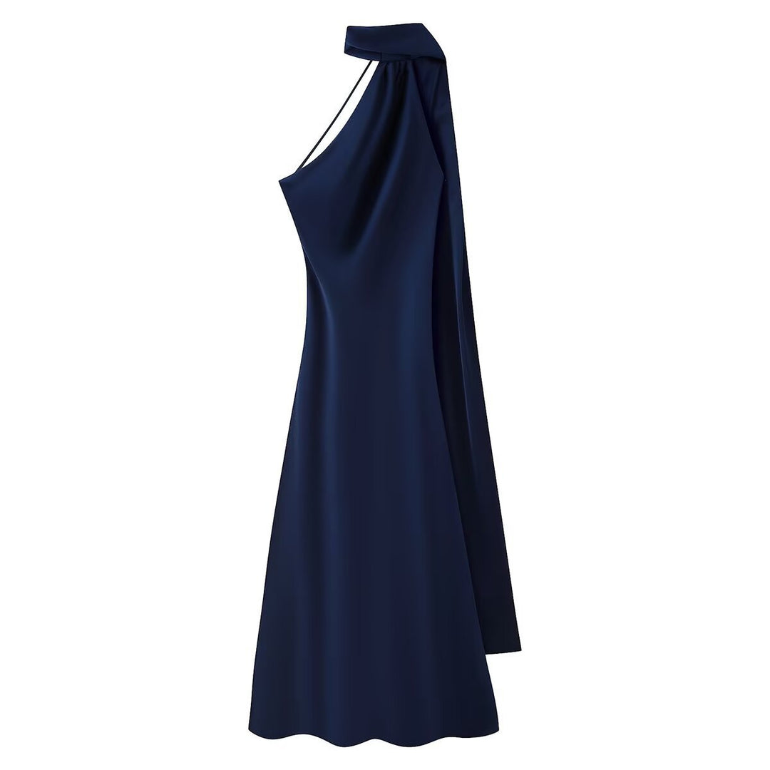 Damen Maxikleid mit elegantem Halterneck und fließendem Schnitt Mirla-Eva Jonsson