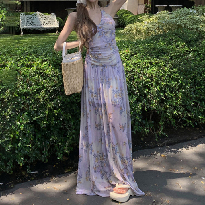 Damen Maxikleid mit floralem Design und eleganter Trägeroptik Mirla-Eva Jonsson