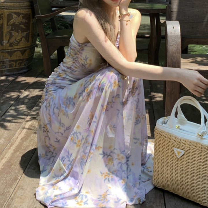 Damen Maxikleid mit floralem Design und eleganter Trägeroptik Mirla-Eva Jonsson