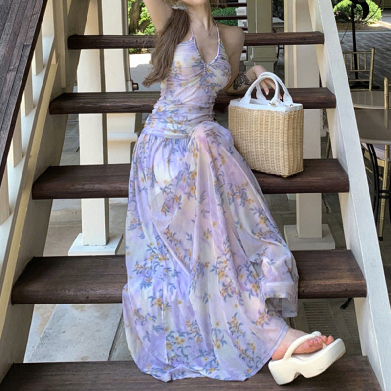 Damen Maxikleid mit floralem Design und eleganter Trägeroptik Mirla-Eva Jonsson