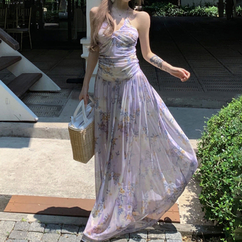Damen Maxikleid mit floralem Design und eleganter Trägeroptik Mirla-Eva Jonsson
