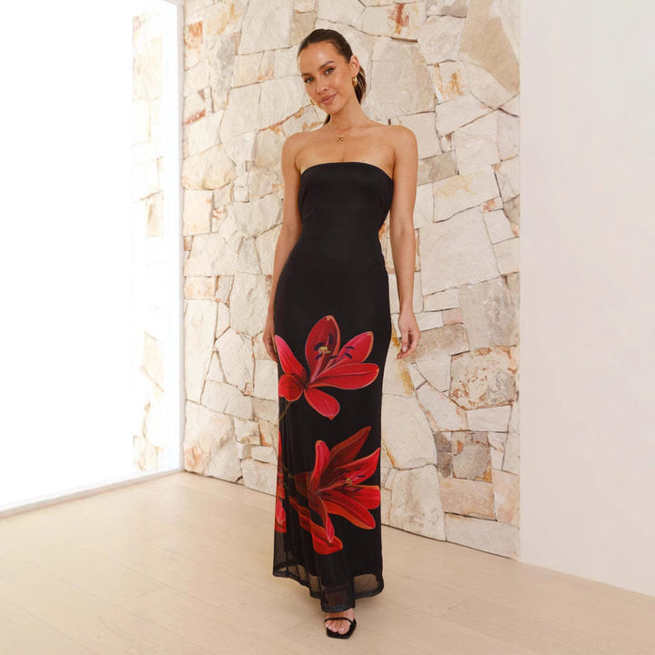 Damen Maxikleid mit floralen Details Mirla-Eva Jonsson