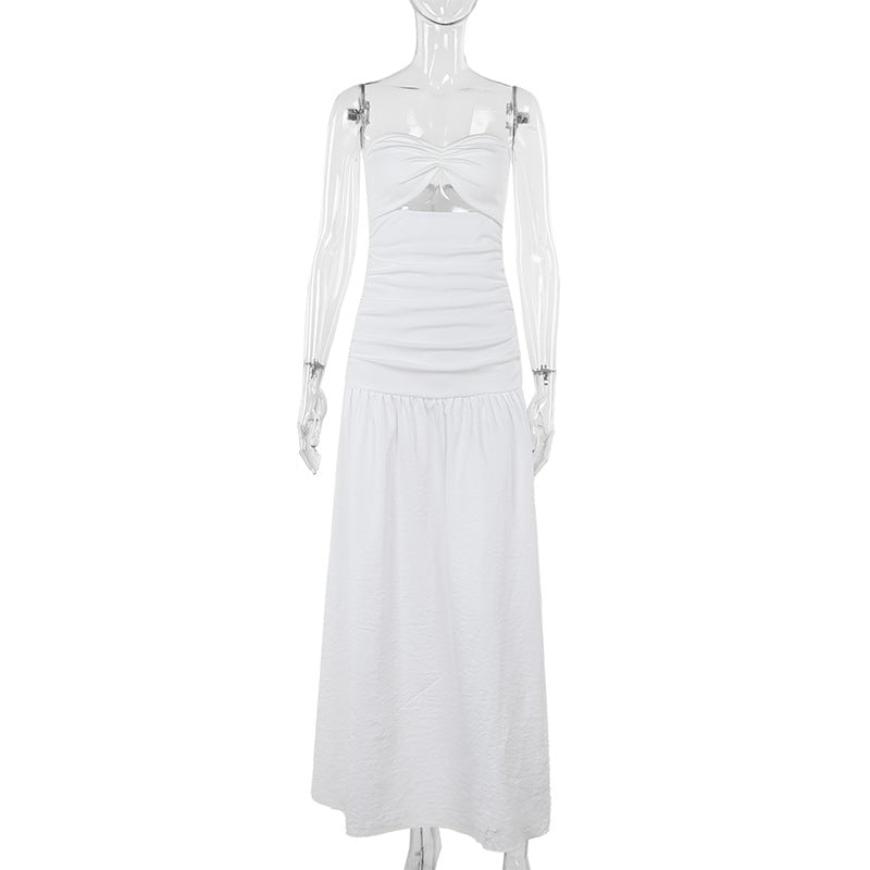 Damen Maxikleid mit gerafftem Oberteil und verspieltem Rock Mirla-Eva Jonsson