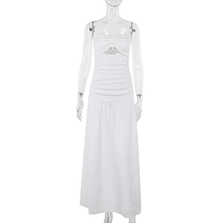 Damen Maxikleid mit gerafftem Oberteil und verspieltem Rock Mirla-Eva Jonsson