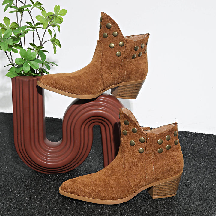 Damen Modeboots med dekorativa nitar Mirla-Eva Jonsson