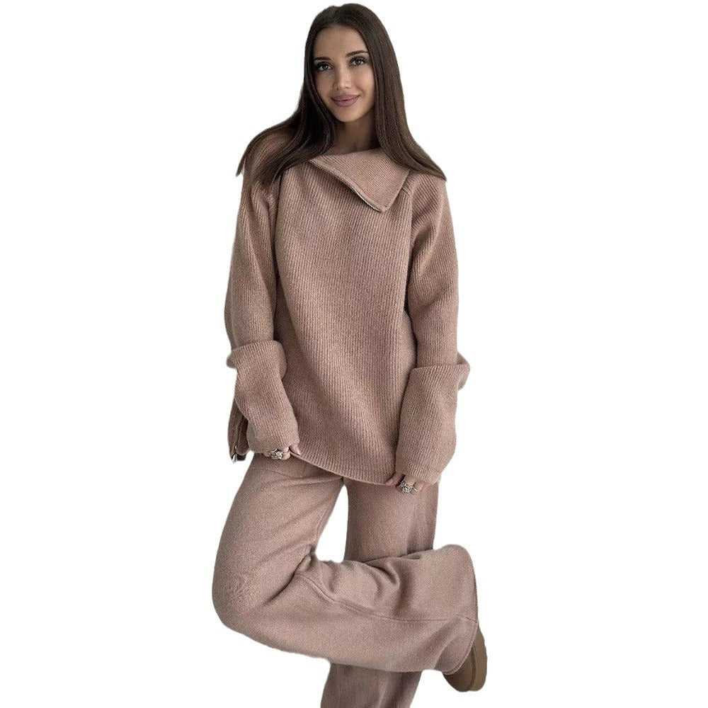 Damen Modernt stickat plagg med asymmetrisk dragkedja Eva Jonsson-Eva Jonsson