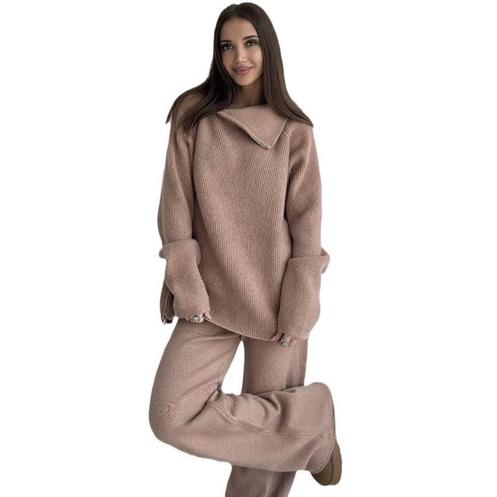 Damen Modernt stickat plagg med asymmetrisk dragkedja Eva Jonsson-Eva Jonsson
