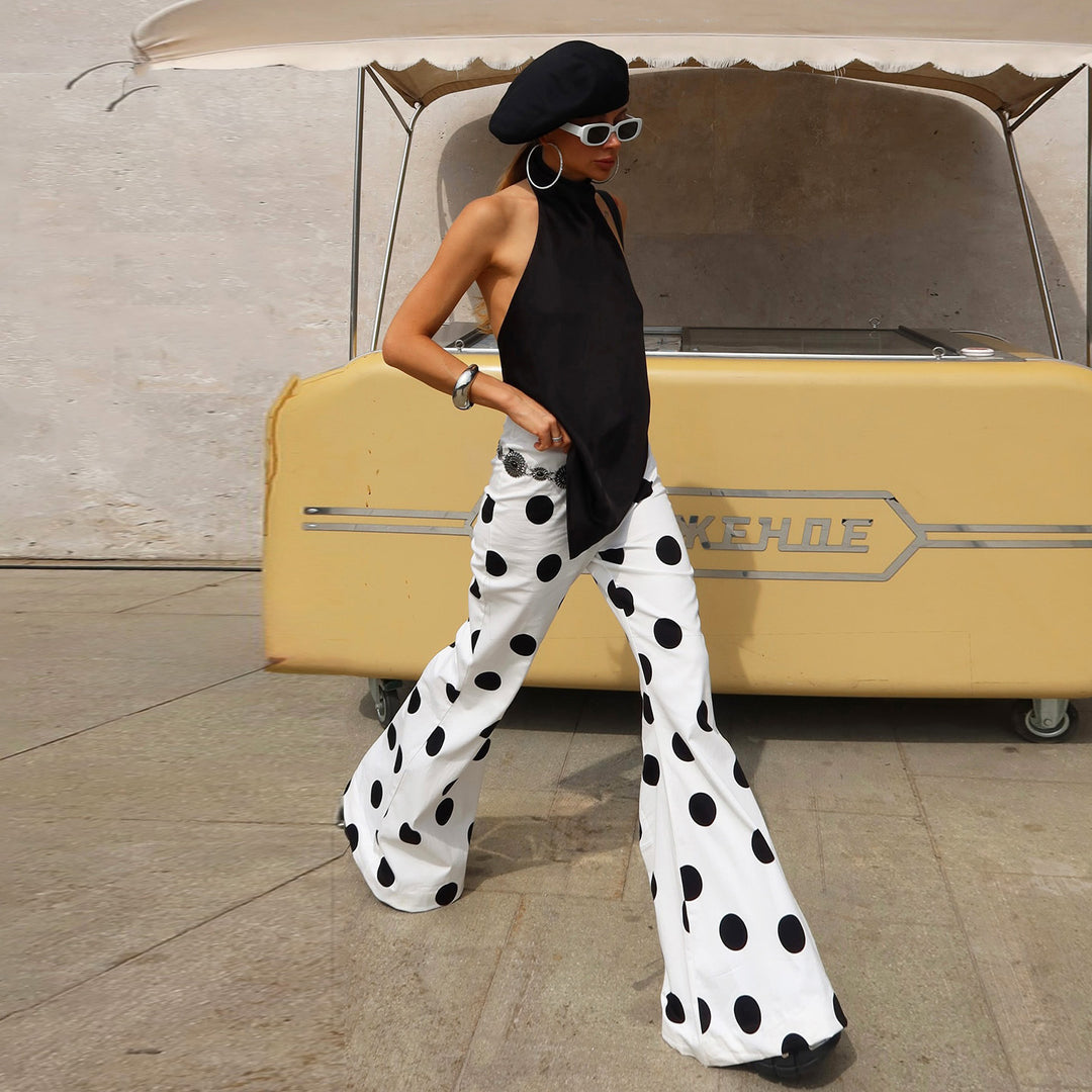 Damen Modische Schlaghose mit stilvollem Polka-Dot-Design Mirla-Eva Jonsson