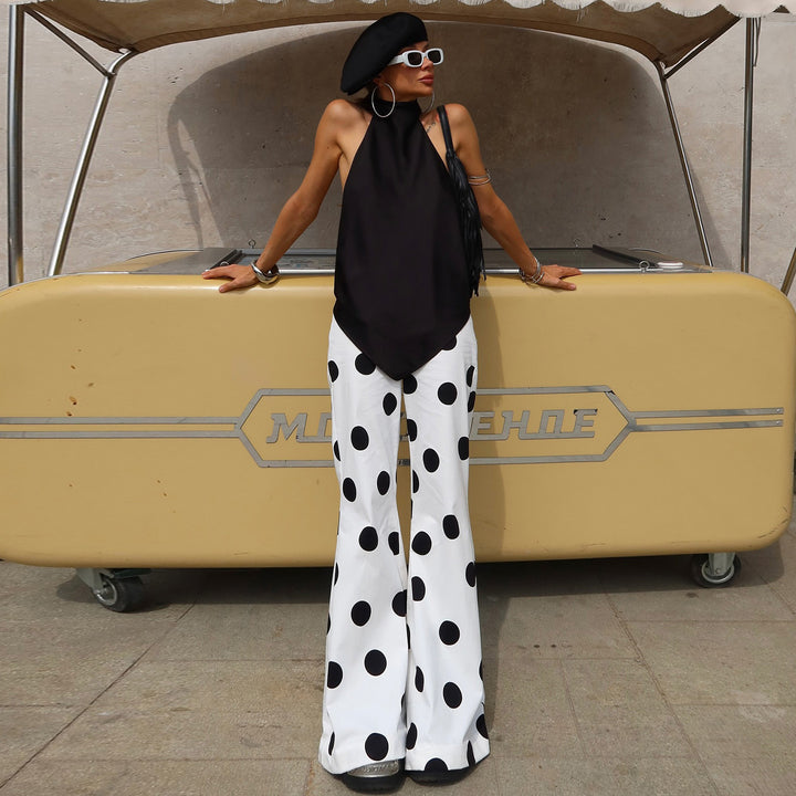 Damen Modische Schlaghose mit stilvollem Polka-Dot-Design Mirla-Eva Jonsson