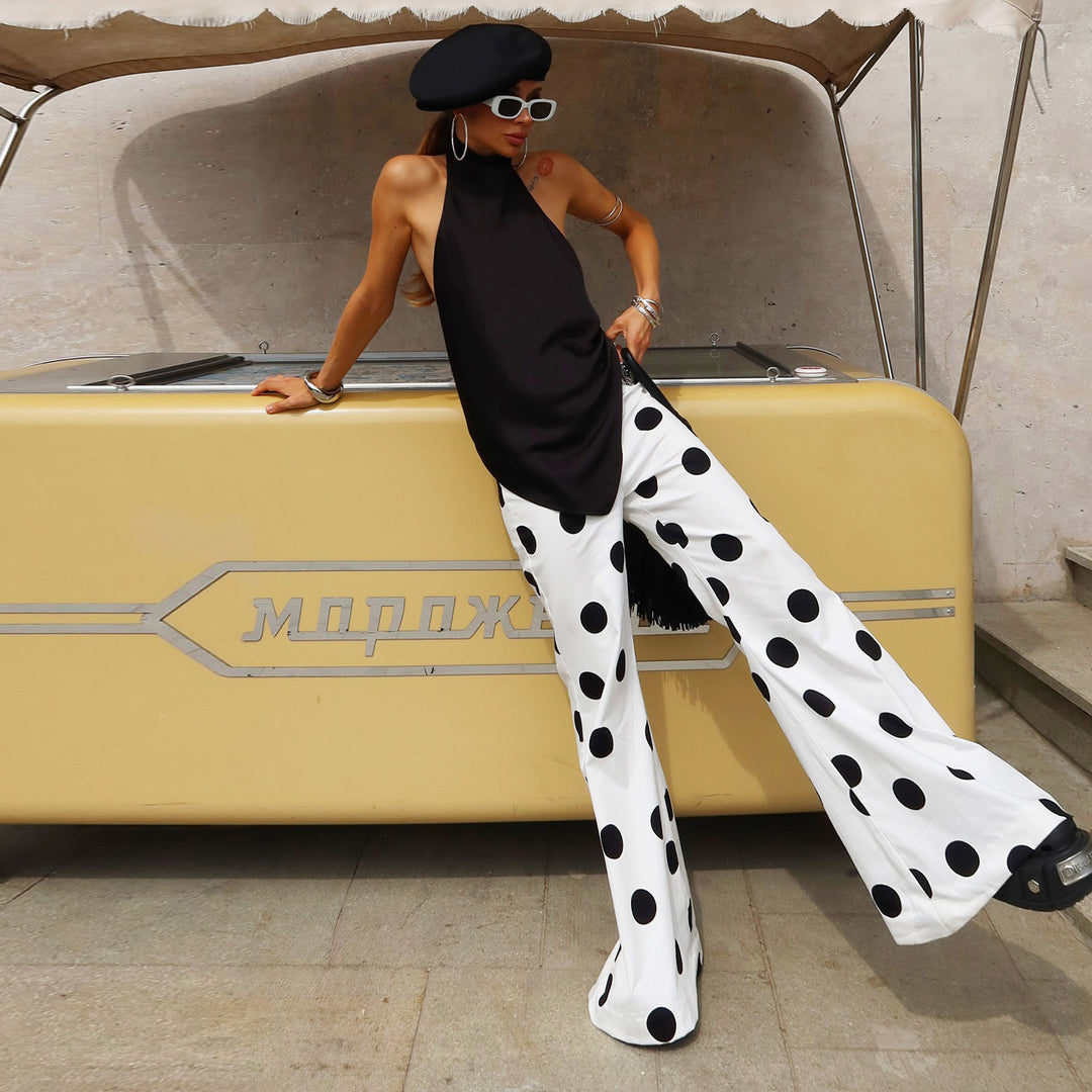 Damen Modische Schlaghose mit stilvollem Polka-Dot-Design Mirla-Eva Jonsson