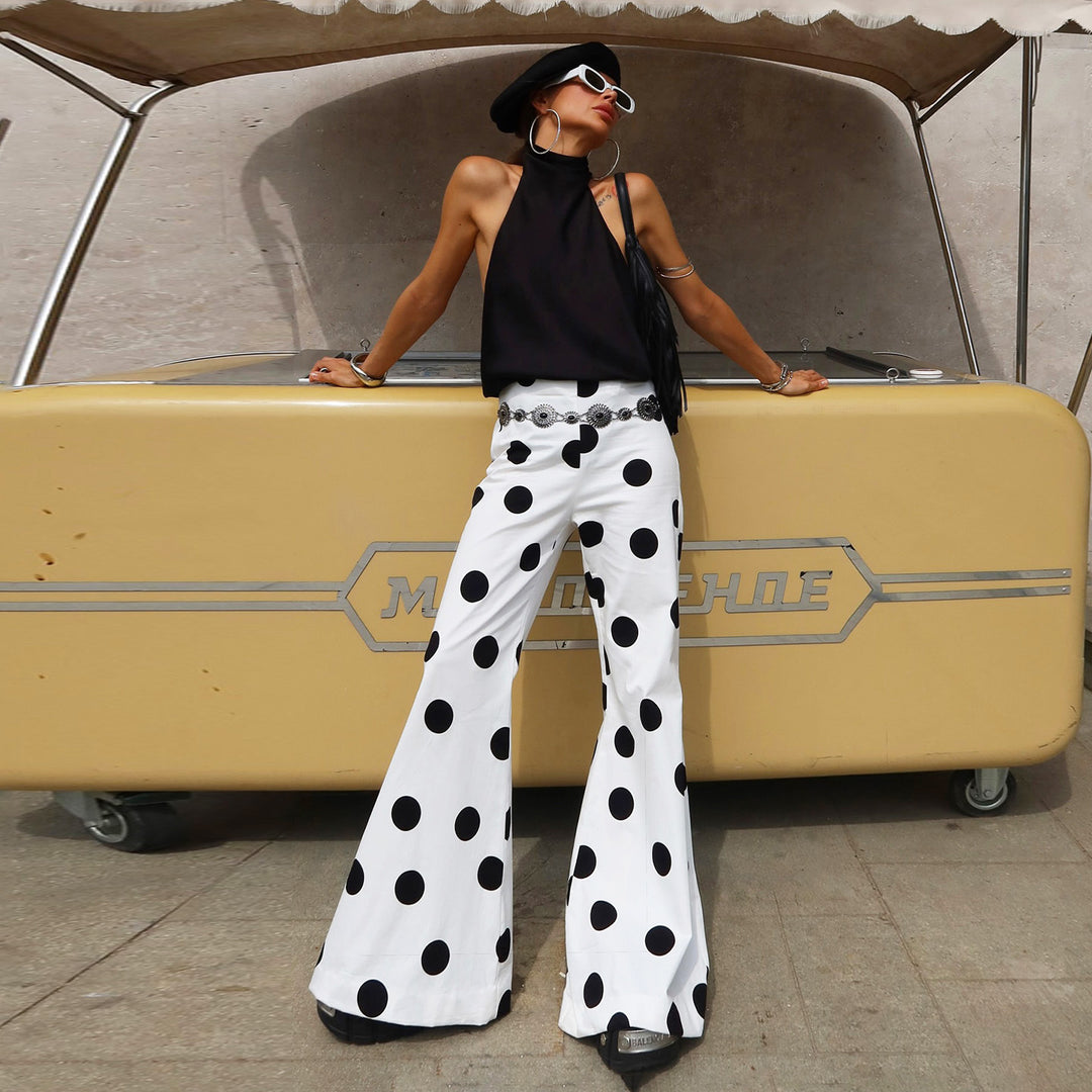 Damen Modische Schlaghose mit stilvollem Polka-Dot-Design Mirla-Eva Jonsson