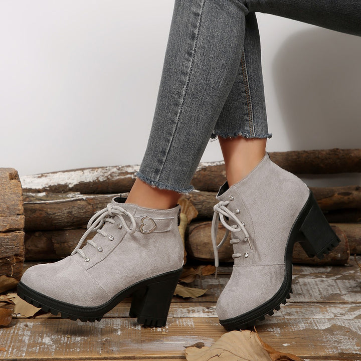Damen Modische Schnürstiefeletten mit Glitzer-Details Mirla-Eva Jonsson