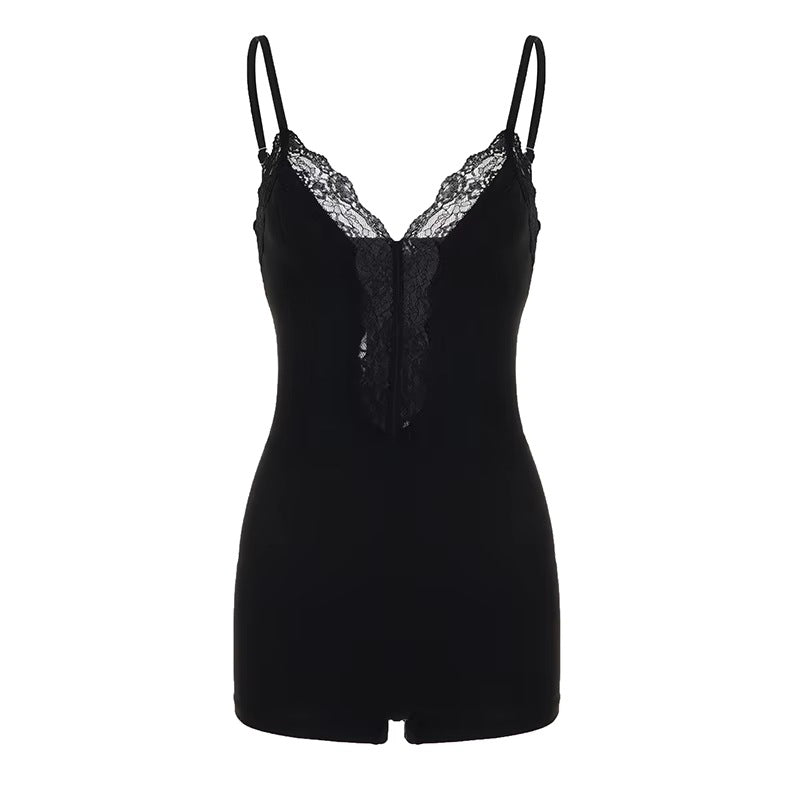Damen Nattlinne Bodysuit med raffinerad spetsdetalj Mirla-Eva Jonsson