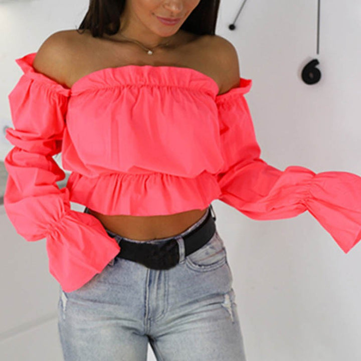 Damen Off-Shoulder Bluse mit Rüschendetails Mirla-Eva Jonsson