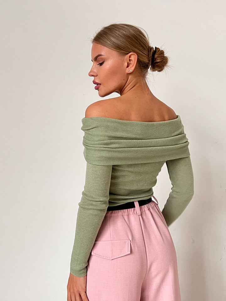 Damen Off-Shoulder Långärmad tröja Mirla-Eva Jonsson