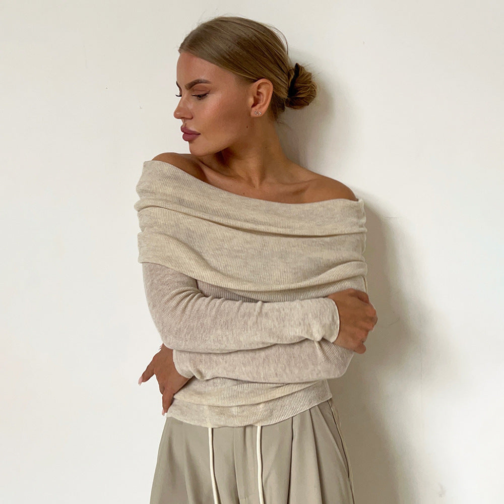 Damen Off-Shoulder Långärmad tröja Mirla-Eva Jonsson
