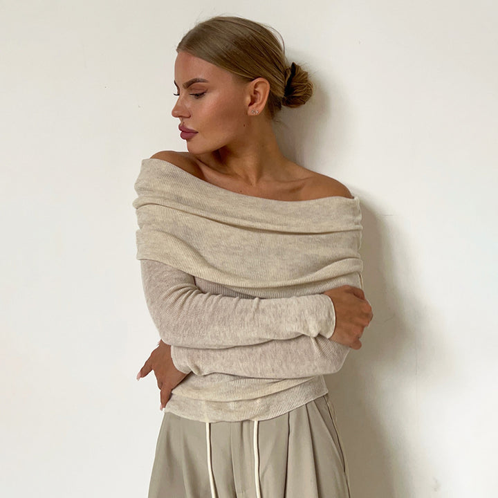Damen Off-Shoulder Långärmad tröja Mirla-Eva Jonsson