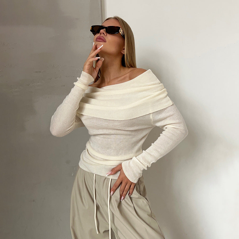 Damen Off-Shoulder Långärmad tröja Mirla-Eva Jonsson