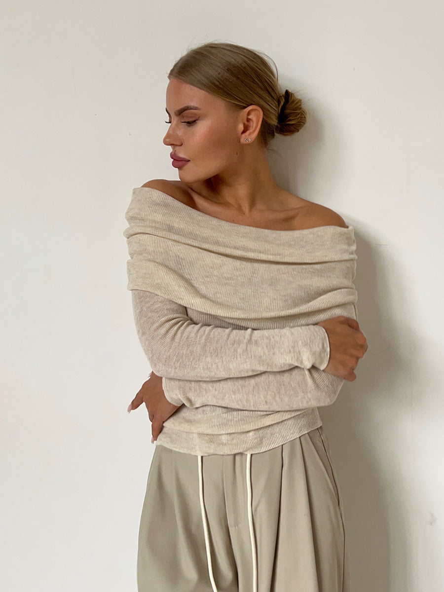 Damen Off-Shoulder Långärmad tröja Mirla-Eva Jonsson