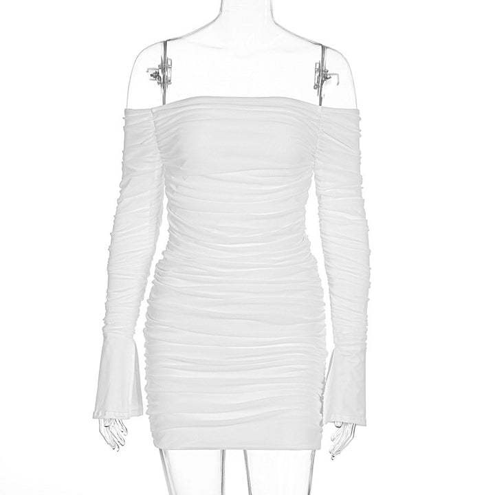 Damen Off-Shoulder Miniklänning med ruffles och figursydd design Mirla-Eva Jonsson