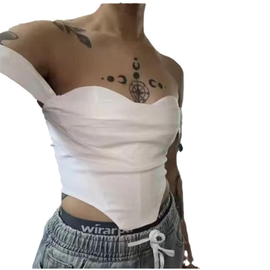 Damen Off-Shoulder Topp med dekorativ Knut Mirla-Eva Jonsson