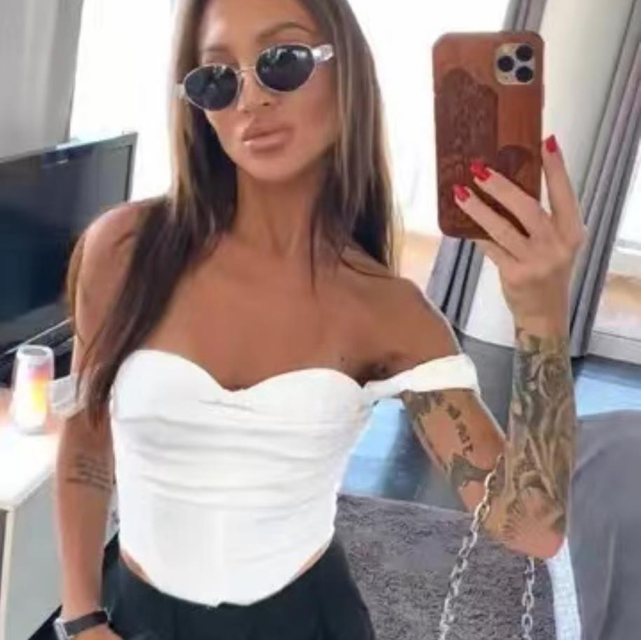Damen Off-Shoulder Topp med dekorativ Knut Mirla-Eva Jonsson