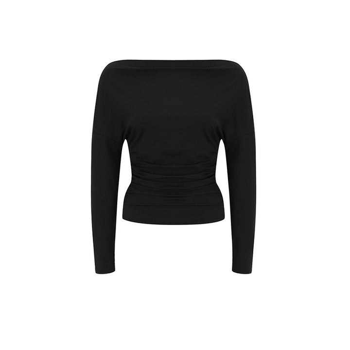 Damen Off-Shoulder Topp med figurnära snitt och fin drapering Mirla-Eva Jonsson
