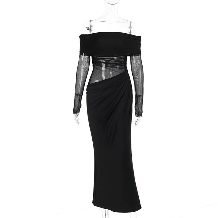 Damen Off-Shoulder Wrap Dress with Ruffle Details Mirla-Eva Jonsson