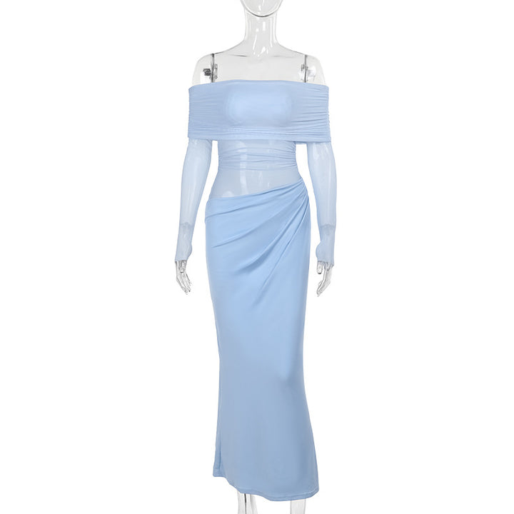 Damen Off-Shoulder Wrap Dress with Ruffle Details Mirla-Eva Jonsson