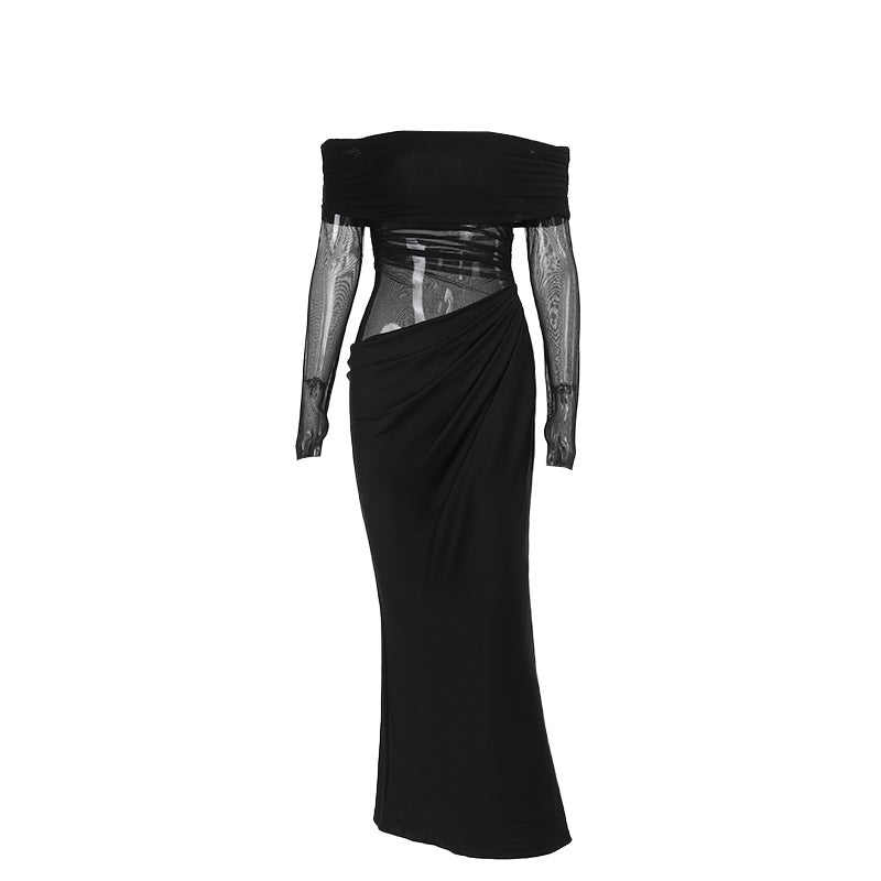 Damen Off-Shoulder Wrap Dress with Ruffle Details Mirla-Eva Jonsson