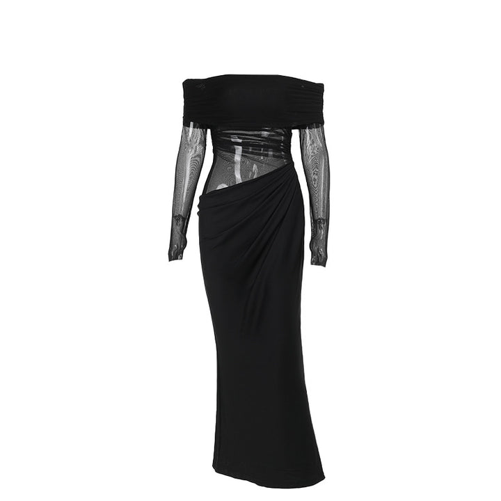 Damen Off-Shoulder Wrap Dress with Ruffle Details Mirla-Eva Jonsson