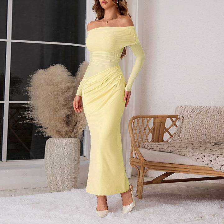 Damen Off-Shoulder Wrap Dress with Ruffle Details Mirla-Eva Jonsson