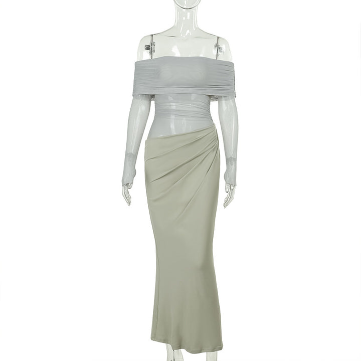 Damen Off-Shoulder Wrap Dress with Ruffle Details Mirla-Eva Jonsson